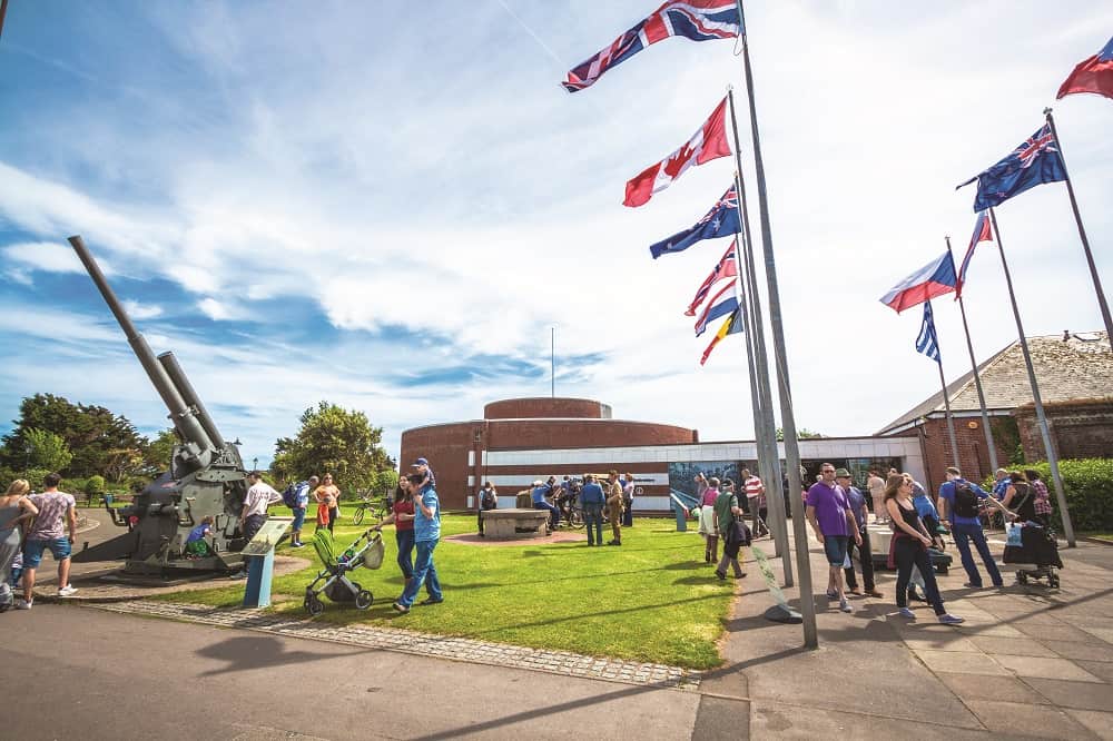 D-Day Museum Exterior shot with visitors_small