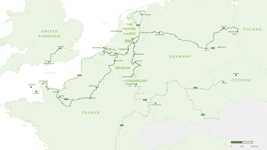 Liberation Route Europe hiking trails Network phase 1