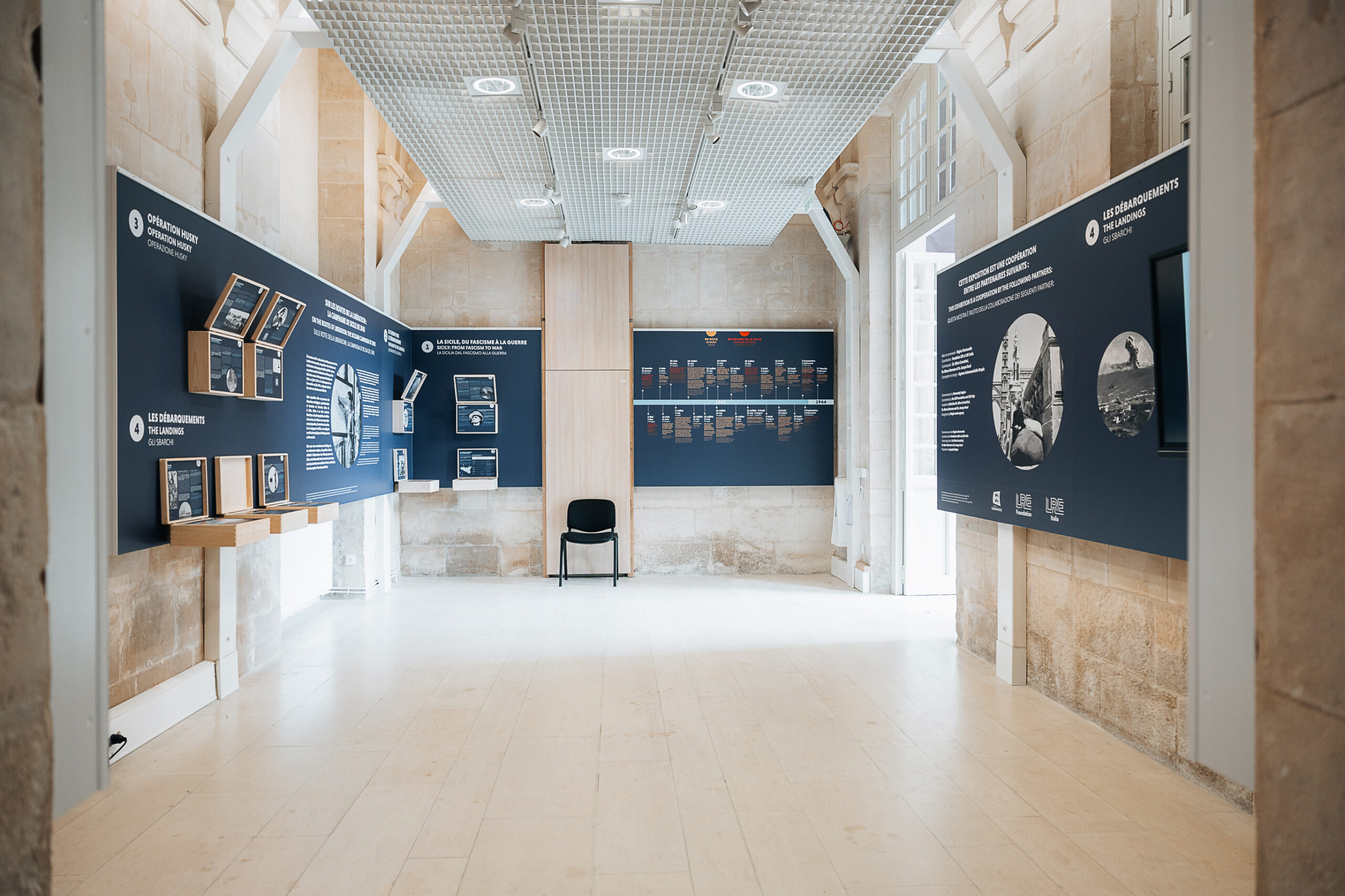 The “On the Routes of Liberation: The Sicilian Campaign of 1943” exhibition at Abbaye aux Dames, Caen 